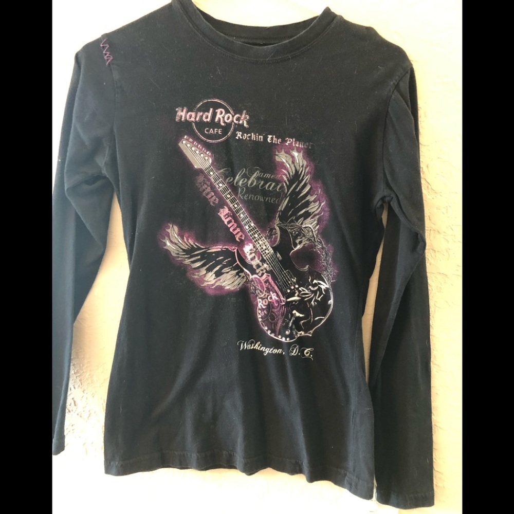 Hard Rock embellished Washington DC Logo T shirt